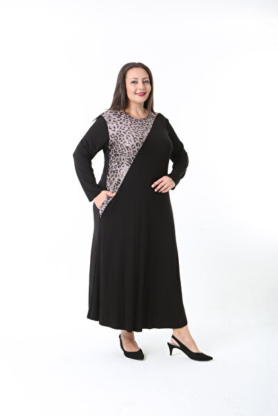 XL Modam ΓΥΝΑΙΚΕΙΟ ΦΟΡΕΜΑ ΛΥΚΡΑΙΝΑ ΒΙΣΚΟΝΤΙ ΜΑΥΡΟ ΜΕ ΣΧΕΔΙΟ ΜΕΓΑΛΟ ΜΕΓΕΘΟΣ