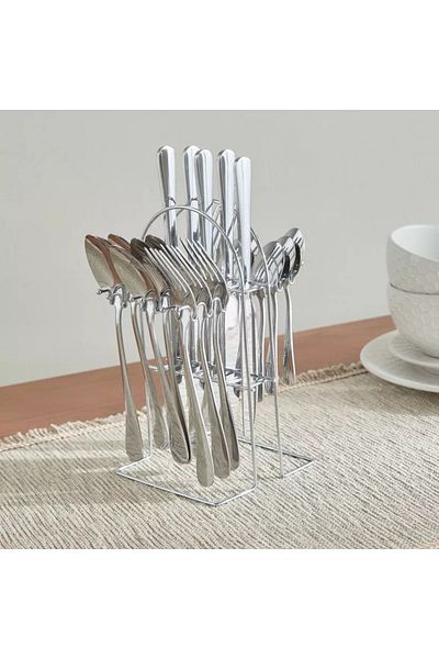 Home Box Hampton 24-Piece Dinnerware Set with Stand