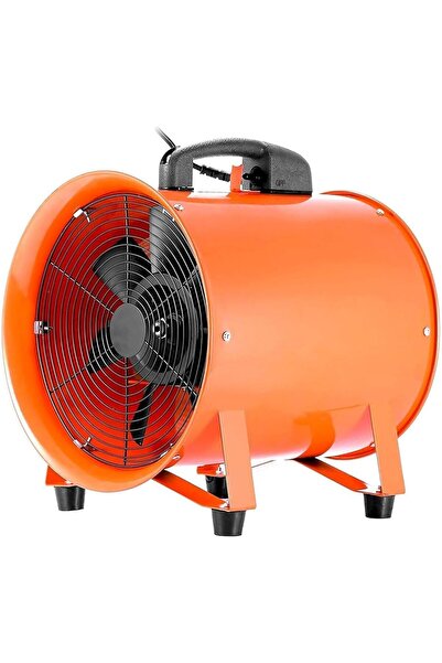 Duravel Portable Industrial Ventilation Fan, Orange, with Carrying Handle (8 INCH)