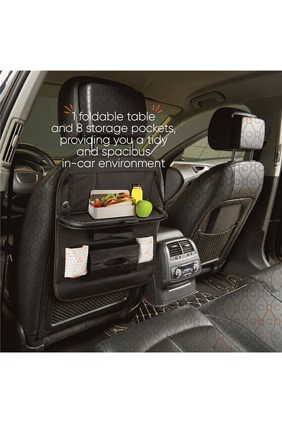 Gezenbebe Car Backseat Organizer with Tablet Holder | Drink Cup Multi-Storage Holder for Toddler