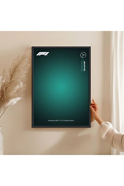 HOMEPACK AHŞAP ÇERÇEVELİ FORMULA1 TABLO ÇERÇEVELİ POSTER SANATSAL DUVAR DEKORU TK/1554
