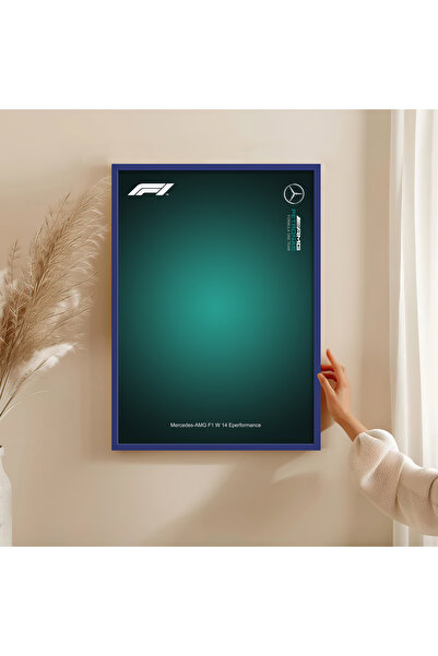 HOMEPACK AHŞAP ÇERÇEVELİ FORMULA1 TABLO ÇERÇEVELİ POSTER SANATSAL DUVAR DEKOR...