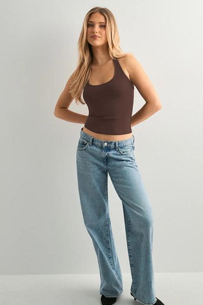 World Fashion Trends Brown Halter Neck Crop Top Body Brown