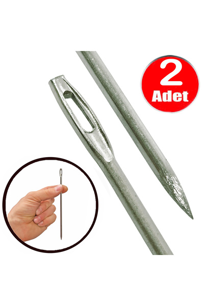 ALETÇANTAM Metal Çuvaldız 15cm Yorgan İğnesi No7 Kalın Dikiş İğne Mil Tığ -2 Adet