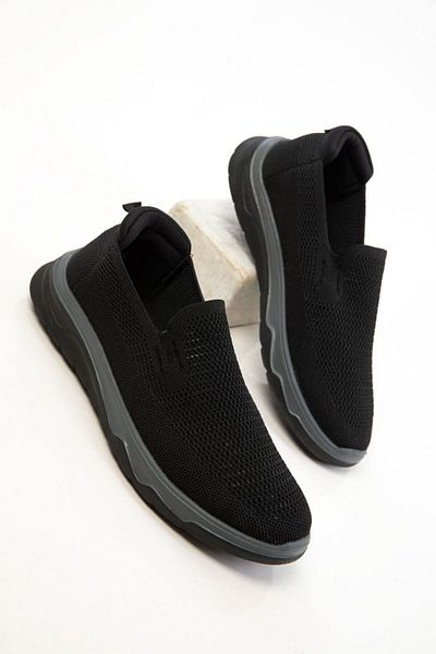 Zerenyus Vector Knitwear Detailed Laceless Men's Sports Shoes