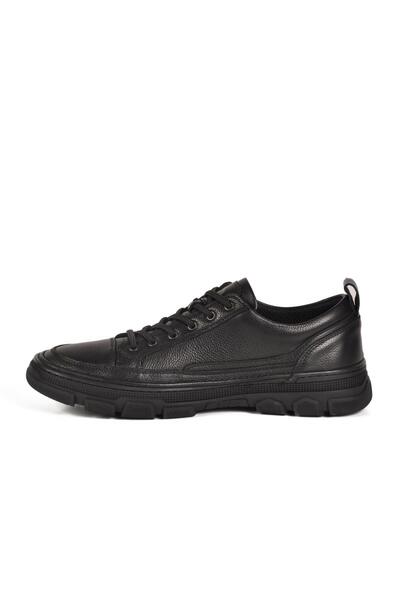 Bulldozer 260081 m Black Floater Genuine Leather Men's Casual Shoes