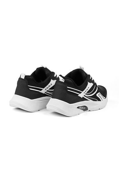KAJILA Unisex Black White Special Design Modern Comfortable Casual Sneaker Daily Walking Shoes