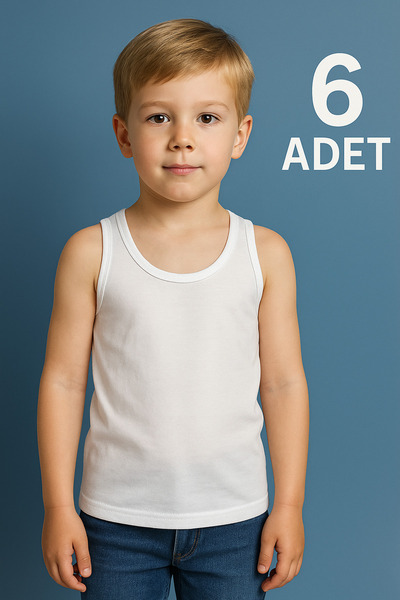 belpa Акпинар Пералня Момчешки памучни тениски, пакет от 6 броя