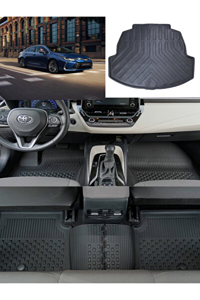 Sahler Toyota Corolla Sedan 2025 Ve Sonrası 4.5D Paspas 3D Rizline Bagaj Havu...