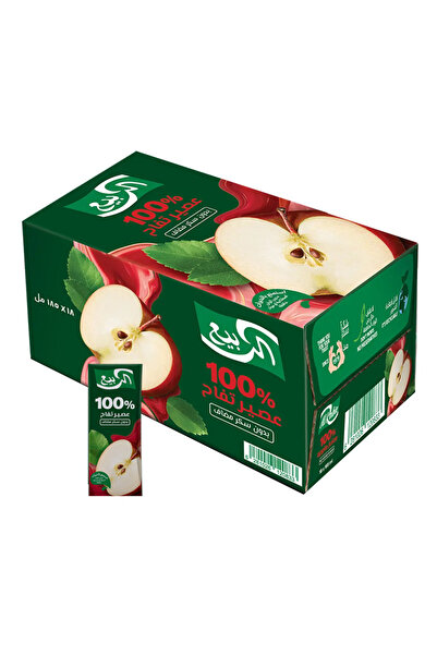 Al Rabie عصير التفاح، 185 مل × 18