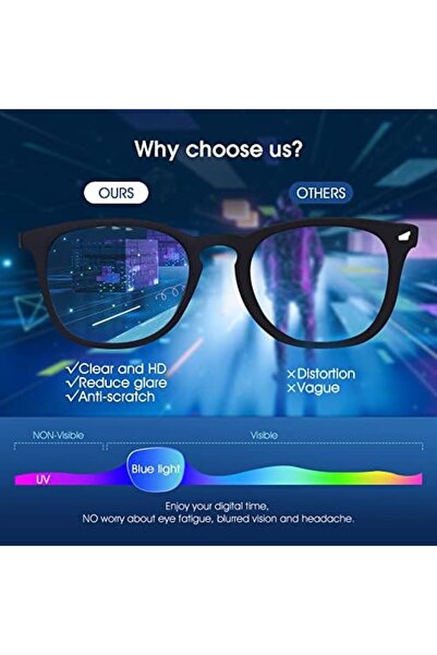 Generic Blue Light Blocking Glasses Lightweight Computer Gaming Glasses with Blue Light Filter Eye