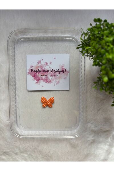 SOFT 0-3 Years Old Less Hair and Hairless Baby Buckle Orange Tiny Butterfly