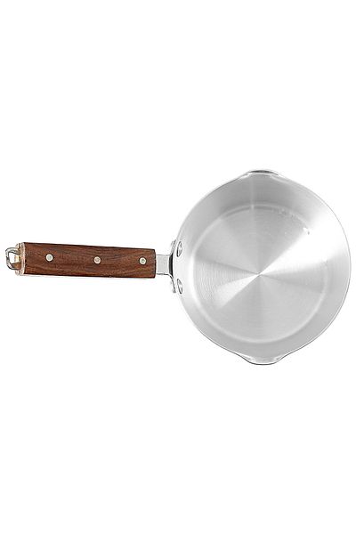 ELEGANT HOME Casserole and Milk Boiling and Sauce Making Aluminum Pot with Wooden Handle 1.5L