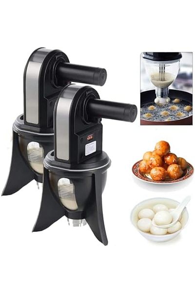 Shopi AKMDAK Luqaimat Maker, Sweet Dumpling Ball Maker, Meatball & Fish Ball Maker, Stainless Steel, Black
