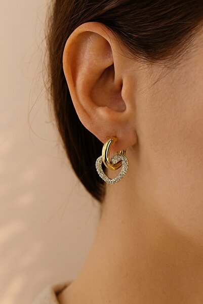 REDLİNETAKI أقراط من الفولاذ بتفاصيل قلب