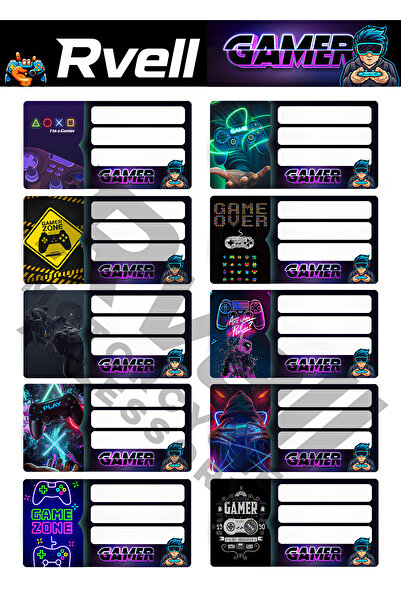 MKARAKAN ETICHETĂ NAMĂLĂRĂ RVELL CU MODEL GAMER 20 BUC 015