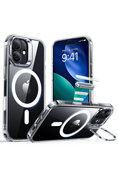 ESR iPhone 17 Classic Hybrid HaloLock Kickstand Case, Transparent