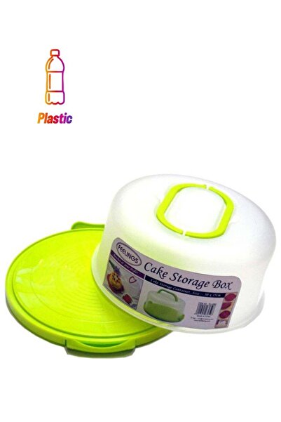 Generic Feelings Cake Storage Box Green/Clear 30x15cm