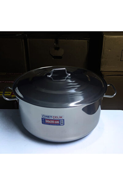 Net Çelik Helvane Pot with Lid 36X20 cm 21 Liter