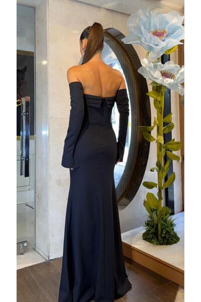 SpringStore Siyah Transparan Abiye