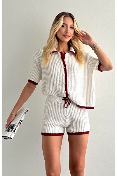 yeditepe fashion Pantaloni scurți Cămașă Double Elite Team Crem