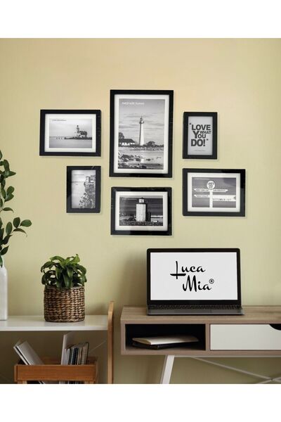 Vovo Concept Σετ Ξύλινο Κορνίζα 6 τεμαχίων - Μαύρο