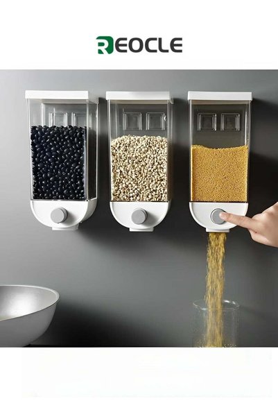 Generic Food Storage Container Kitchen Wall-Mounted Cereal Dispenser Dry Food...