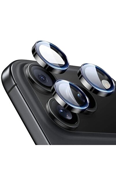 ESR [Package 2x] Glass Camera Lens Protector for iPhone 16 Pro Armorite, Black