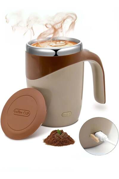 Generic 380ML Rechargeable Automatic Magnetic Stirring Coffee Mug â€“ Self-Mixing Cup for Coffee, Tea, Milk