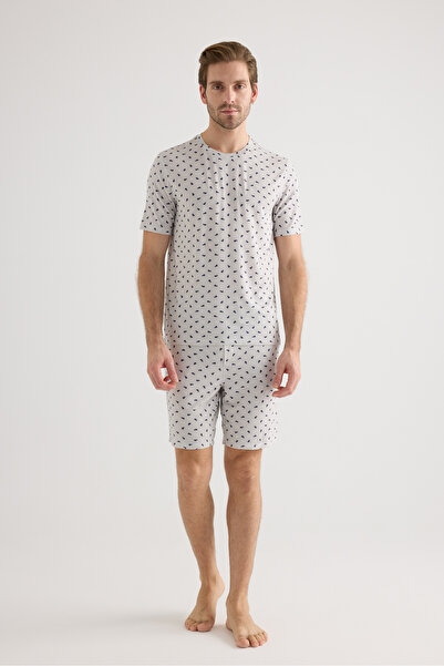 Syah Erkek Modal Kısa Kollu Şortlu Pijama Takımı