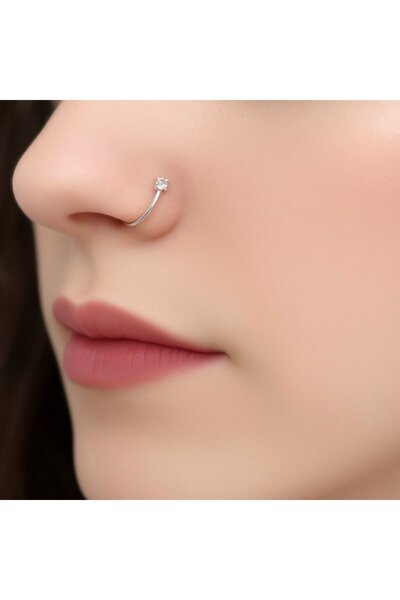 BY YASİN TOPÇU Çelik Gümüş Renk Çift Taşlı Halka Hızma