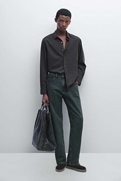 Massimo Dutti Mikro kareli regular fit gömlek