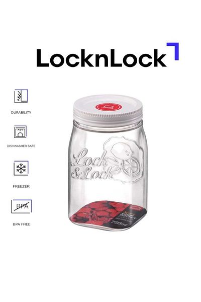 Generic LOCK & LOCK LocknLock 750ml Door Pocket Canister â€“ BPA-Free Food Container with Silicone Seal for