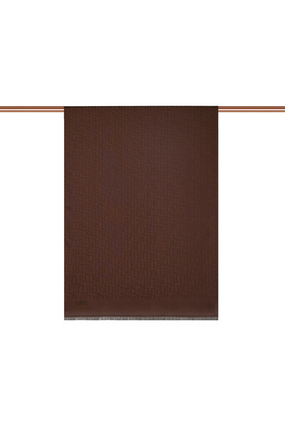 ipekevi Four Seasons Bitter Brown Ie Monogram Shawl