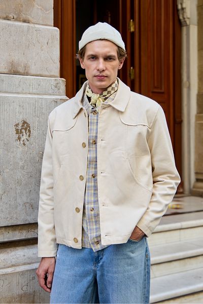 Danger Men's Technical Fabric Coat Jacket Beige