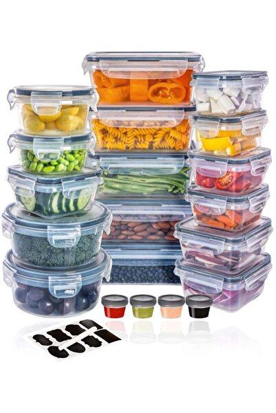 Generic TYCOM 20 PACK Food storage Containers with Lids, Plastic Leak-Proof BPA-Free Containers for Kitchen