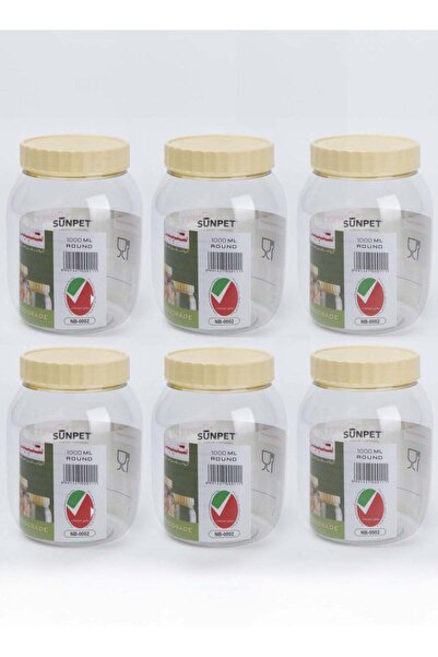 Generic 6-Piece Plastic Spice Storage Jar 1000ML