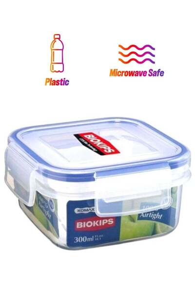Generic komax Plastic Food Container Clear/Blue 300ml