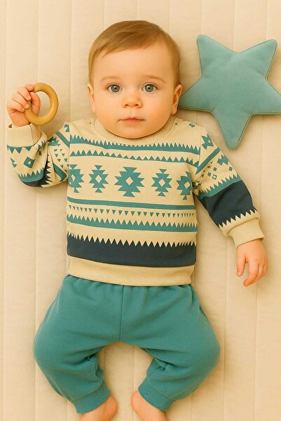 ciobaby Etnik Desen Erkek Bebek Takımı