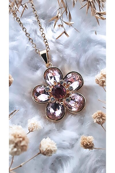 Serenity قلادة من الفولاذ على شكل زهرة Ldylia