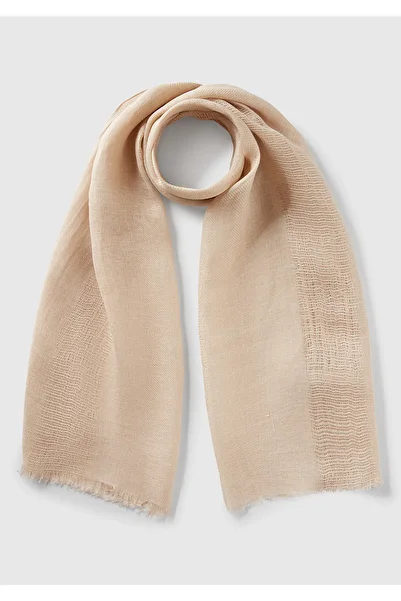 United Colors of Benetton Women's Stone Color 100% Linen Shawl