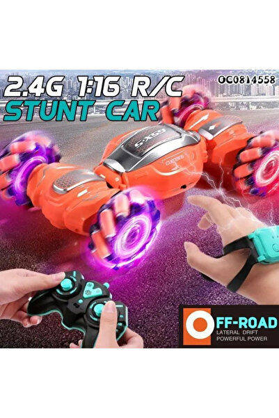LRS STORE Uzaktan Kumandalı Araba El Sensörlü 360° Döner Işıklı Akrobatik – Ş...