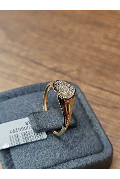 Berr Diamond 14 AYAR ALTIN ZİRKON TAŞLI KALP YÜZÜK