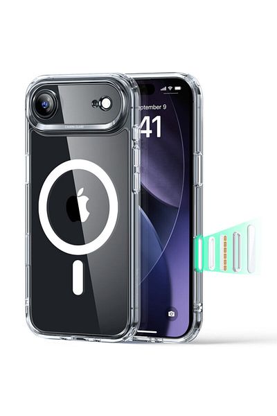 ESR Husa iPhone 17 Air Classic Hybrid HaloLock, transparentă