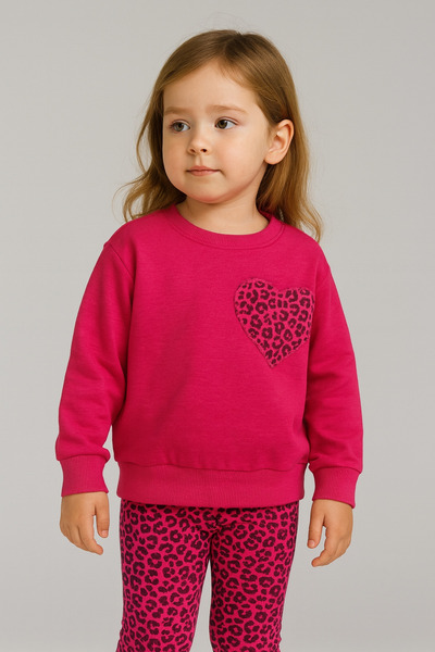 KGN GİYİM Girls' Suit Leggings Knitwear Bottom Top Set