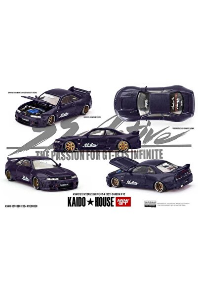 mini gt 1/64 Kaidohouse Nissan Skyline Gt-R (R33) Active Carbon R V2