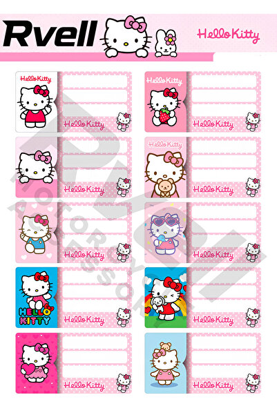 MKARAKAN ETICHETĂ NAMĂLĂRĂ RVELL HELLO KITTY CU MOTIVE 20 BUC 006