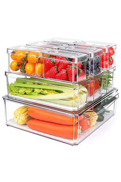 Generic MahMir® 10 Pack Fridge Organizer, Stackable Refrigerator Organizer Bi...
