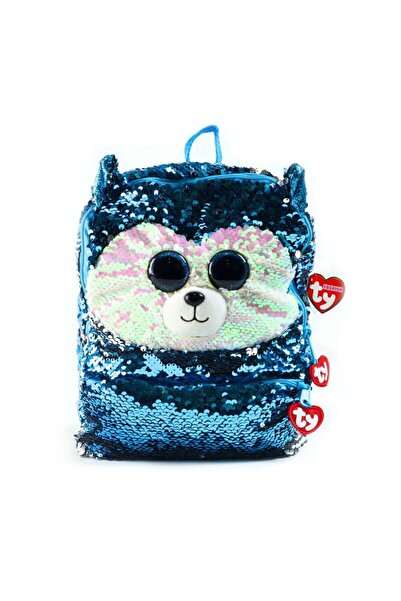 NEWBRENDHOME ألعاب تعليمية تفاعلية TY Fashion حقيبة ظهر مزينة بالترتر على شكل كلب هاشي سلاش 27 سم للفتيات والأولاد