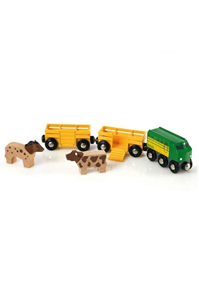 NEWBRENDHOME Tutorial Educational Toys Brio Farm Train Set Girls Boys Kids Toy